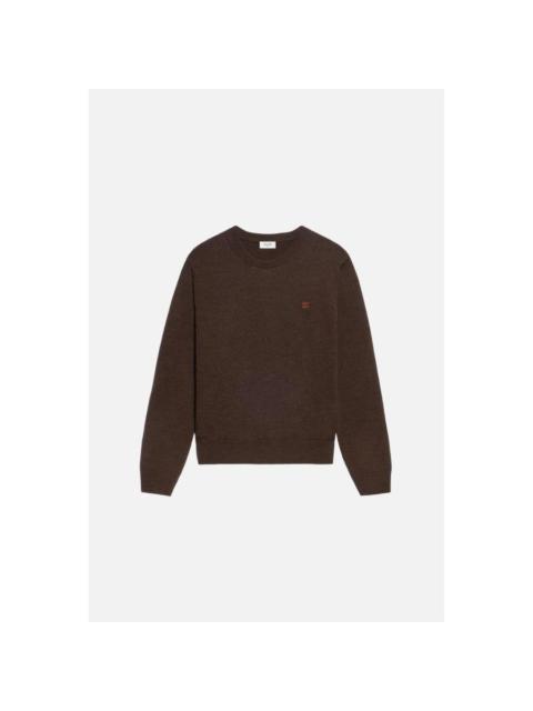 CELINE CELINE Fine Wool Chocolate Crewneck Sweater New & Authentic