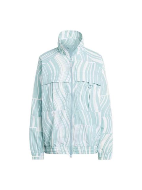 adidas (WMNS) adidas By Stella McCartney Truecasuals Printed Tracktop 'White Grey' HT1102