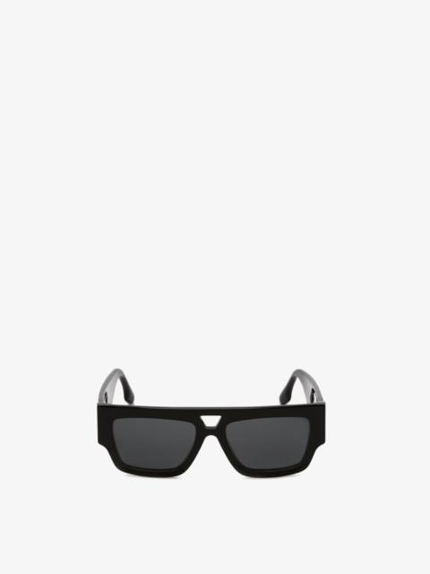 Victoria Beckham V Plaque Frame Sunglasses In Black
