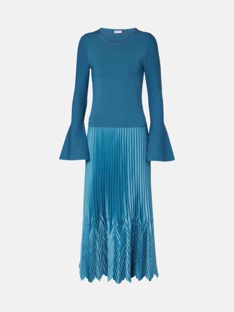 SIMKHAI Damoni pleated midi dress