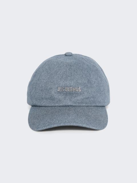 JACQUEMUS The Gadjo Baseball Cap Blue Denim