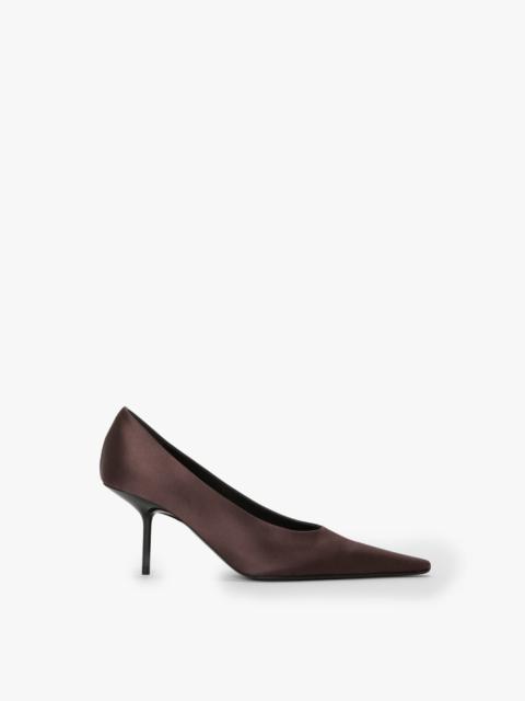 Victoria Beckham Sloan Stiletto Pump In Dark Brown Satin