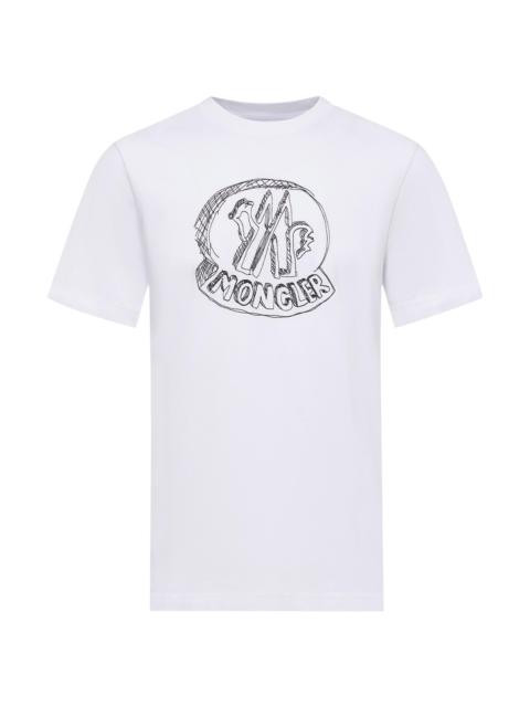 Moncler Men's Crewneck T-Shirt in Cotton - White