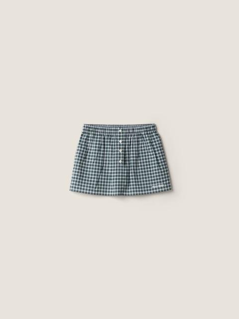 Miu Miu Plaid miniskirt
