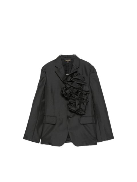 Comme Des Garçons Rouched single-breasted jacket