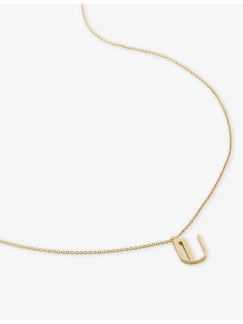 MONICA VINADER Initial U 18ct Gold-Vermeil Plated 925 Sterling Silver Necklace
