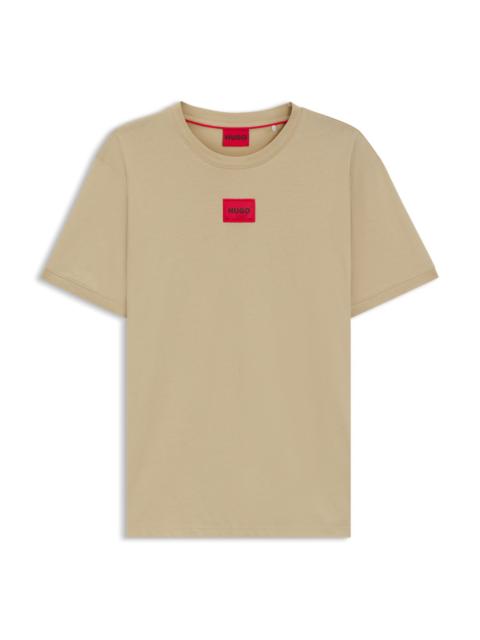 HUGO COTTON-JERSEY T-SHIRT WITH LOGO LABEL