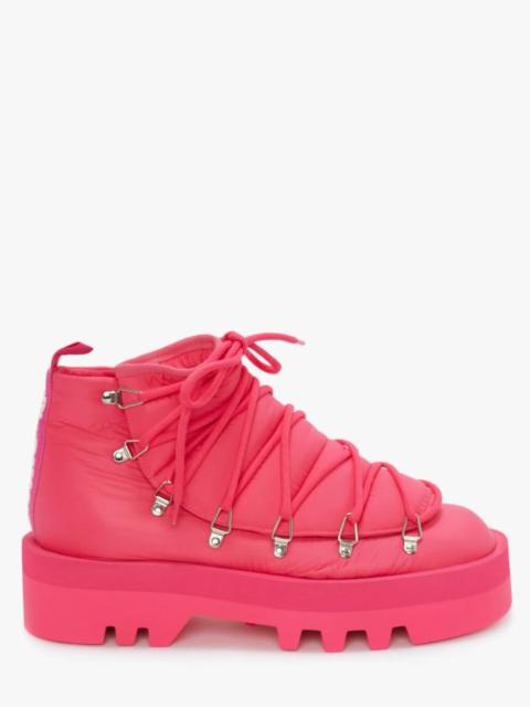 JW Anderson PADDED FABRIC LACE UP BOOT