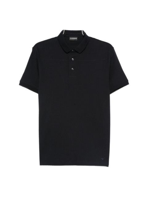 Printed cotton polo shirt