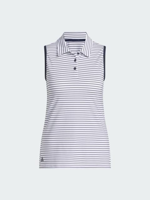 adidas PERFORMANCE STRIPE SLEEVELESS POLO Shirt