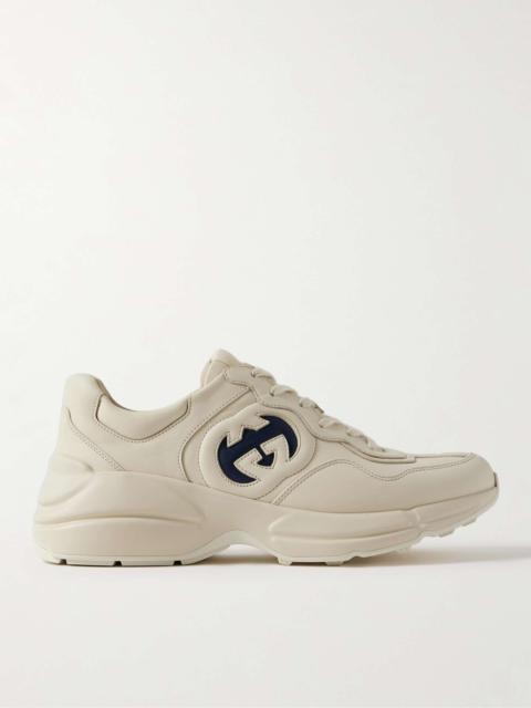 GUCCI Rhyton Leather Sneakers