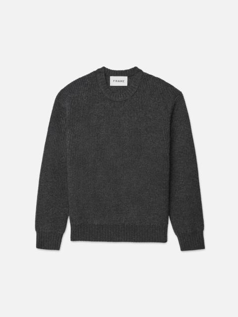 Wool Crewneck Sweater in Charcoal
