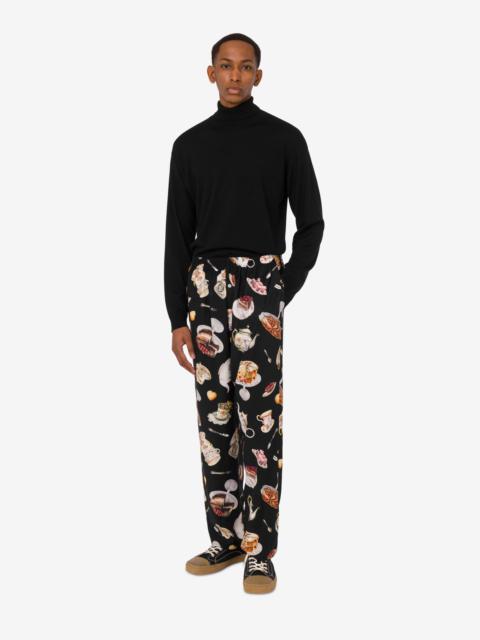 Moschino PRINTED SATIN PANTS