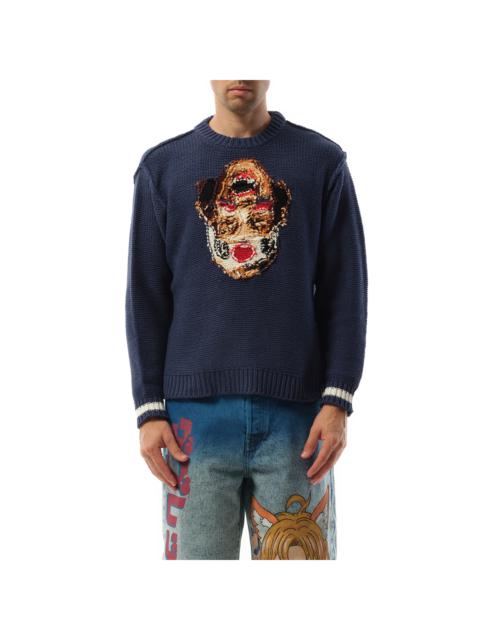 doublet Acting Supporter Knitwear Sweater in Navy