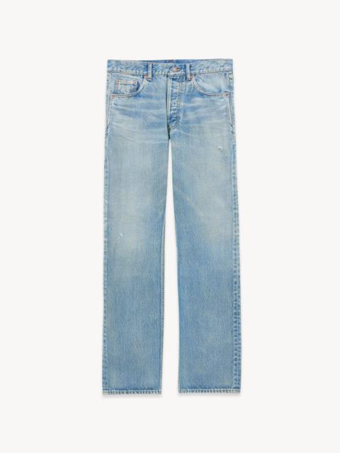 SAINT LAURENT LOOSE-FIT JEANS IN BLUE BEAT DENIM