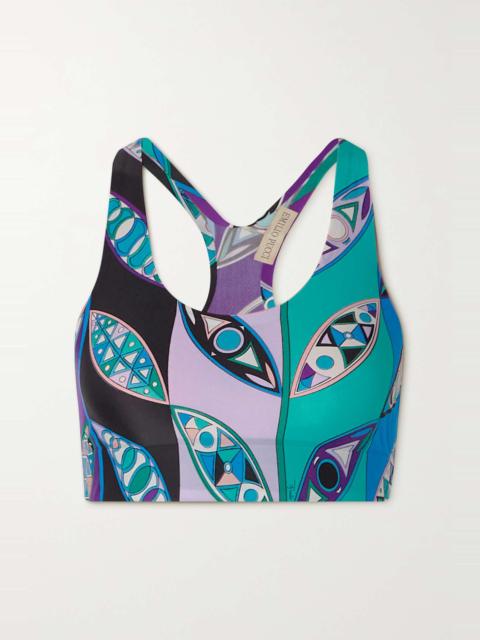 PUCCI Printed stretch sports bra