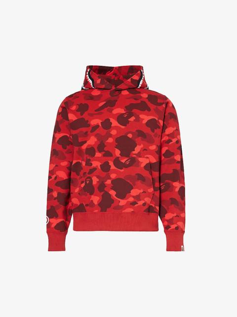 Shark camo-print cotton-jersey hoody