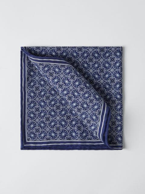 Double face silk pocket square