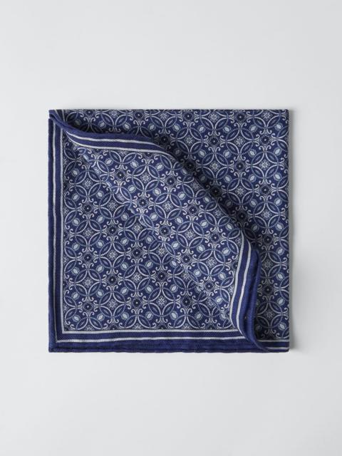 Brunello Cucinelli Double face silk pocket square