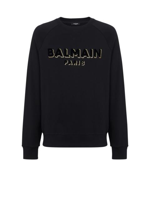 Balmain Metallic flocked Balmain sweatshirt