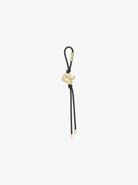 MICHAEL KORS Initial Gold-Tone and Speckled Cord Bag Charm
