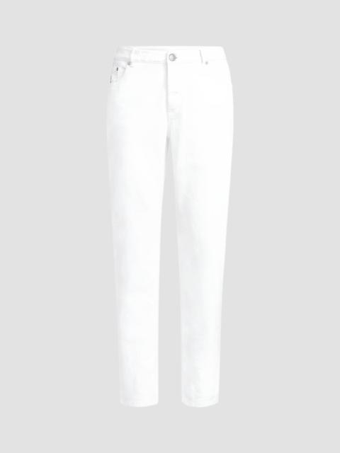 Brunello Cucinelli Men's Lightweight Denim Traditional Fit Five-Pocket Jeans - Snow