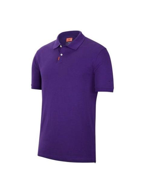 Nike Casual Breathable Short Sleeve Polo Shirt Purple BV0481-547