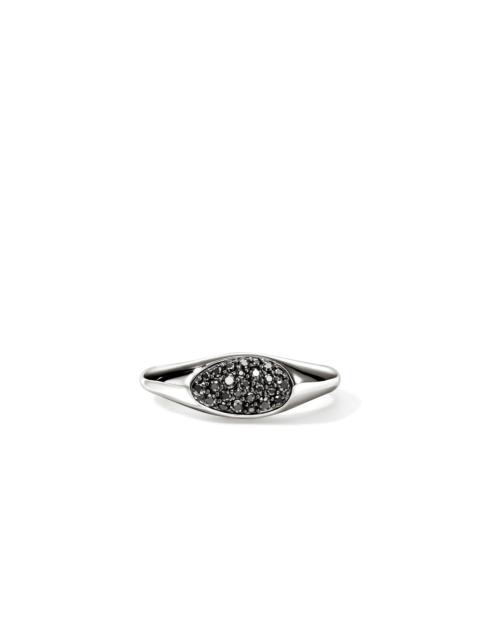 JOHN HARDY Pebble Ring, Sterling Silver, Black Sapphire