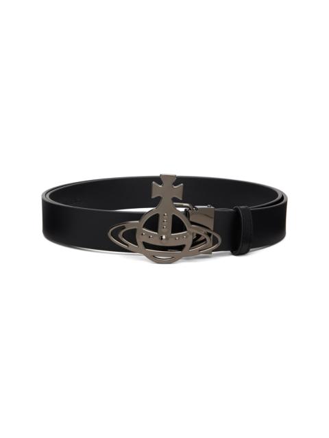 Vivienne Westwood Black Line Orb Buckle Belt