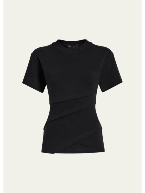 Proenza Schouler Hilma Pleated Cotton-Blend Top