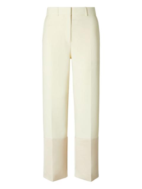 TORY BURCH contrast-cuff trousers