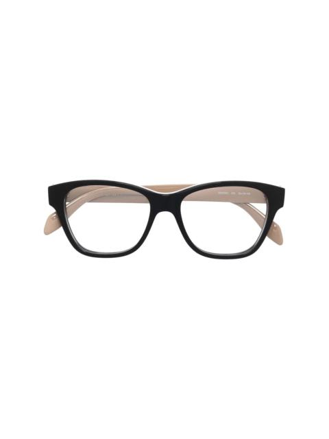 Alexander McQueen square-frame clear glasses