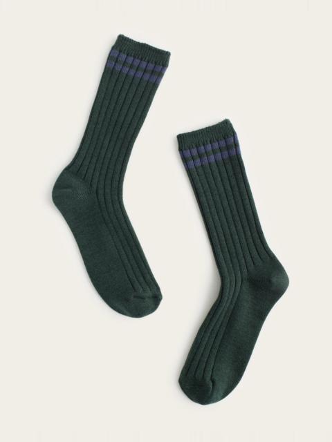 Madewell Contrast-Stripe Crew Socks