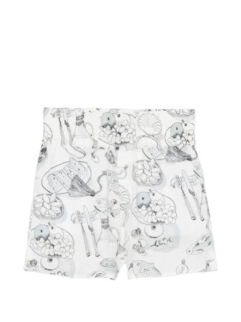 JACQUEMUS Jacquemus Graphic-print High-waisted Shorts