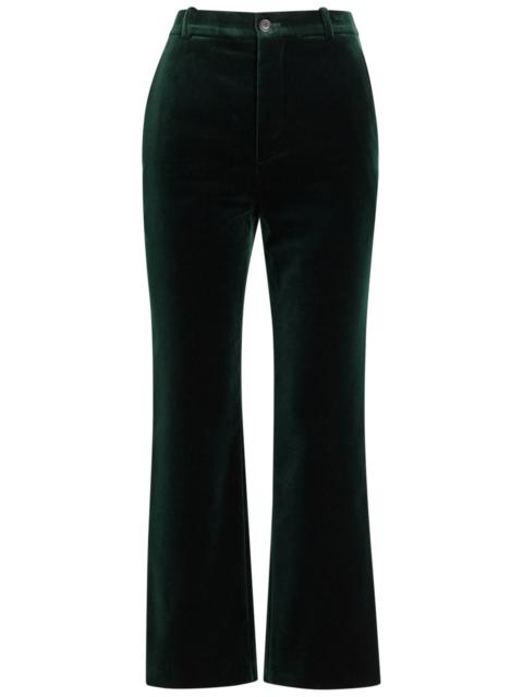 SAINT LAURENT Saint Laurent Straight-leg Velvet Trousers