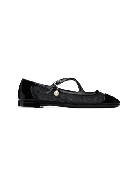 JIMMY CHOO Black Eleri Ballerina Flats