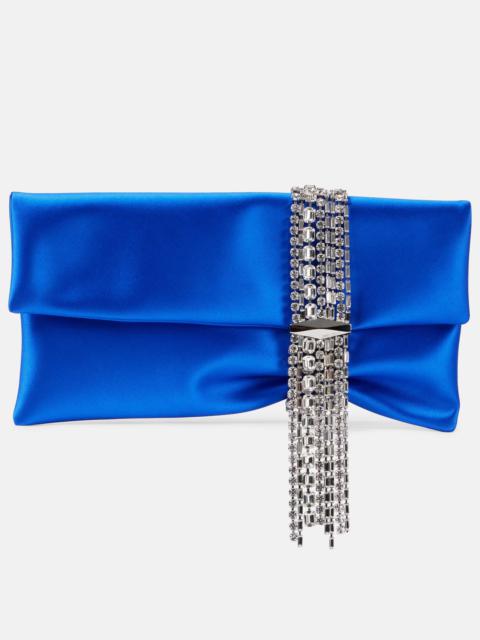 JIMMY CHOO Zandra Small embellished satin clutch