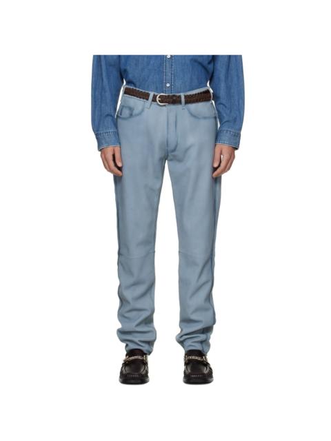 Acne Studios Blue 1979 Suede Trousers