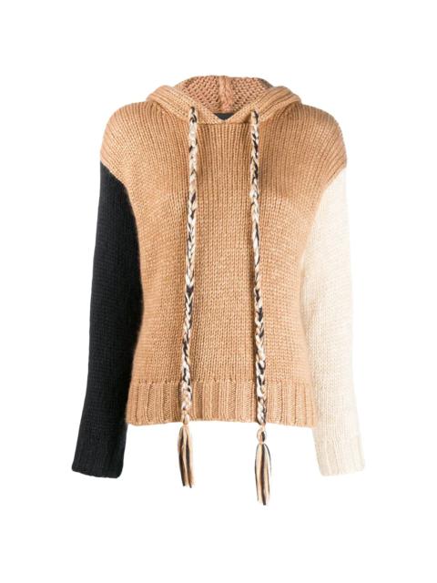 Alanui colour-block hooded jumper