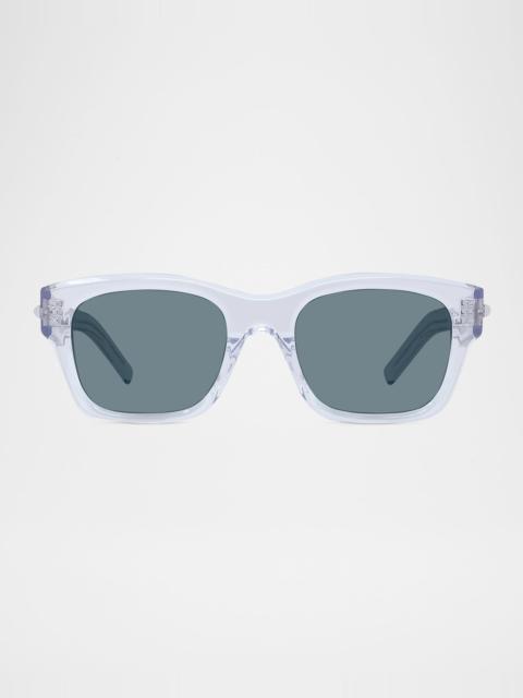 Givenchy Men's GV One Acetate and Nylon Rectangle Sunglasses