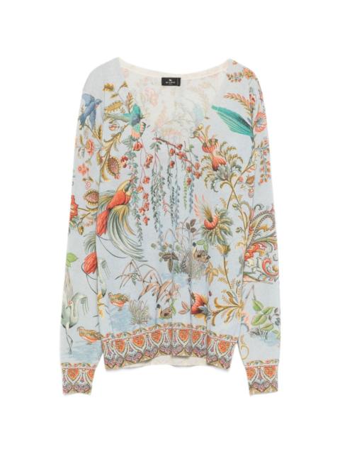 Etro floral-patterned sweater