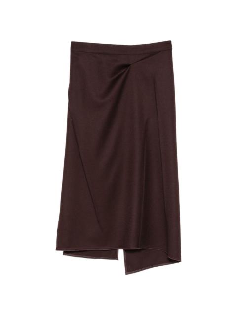 Victoria Beckham pressed tailored wool midi skirt