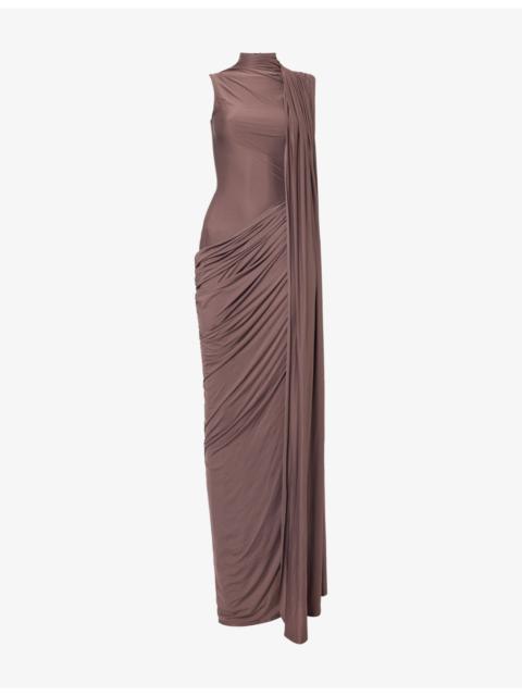 deme Brente Draped Stretch-Jersey Maxi Dress