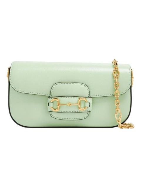 GUCCI (WMNS) Gucci Horsebit 1955 Small Shoulder Bag 'Light Green' 735178-1DB0G-3803