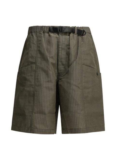 Comme des Garçons Homme check-pattern belted shorts