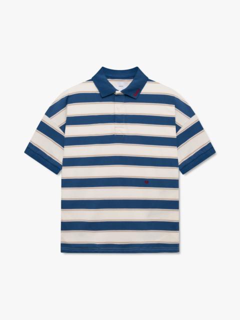 Rhude FONTAINE STRIPED SS POLO SHIRT