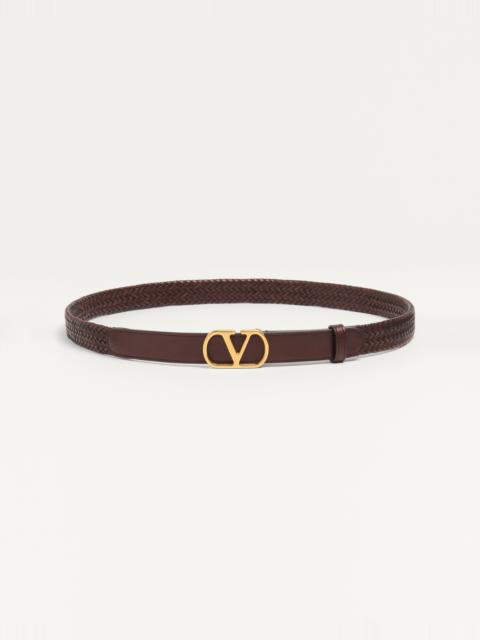 Valentino VLOGO SIGNATURE BRAIDED CALFSKIN BELT 25 MM