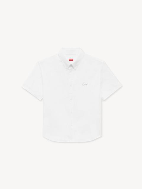 KENZO 'KENZO Signature' casual short sleeve shirt in seersucker cotton