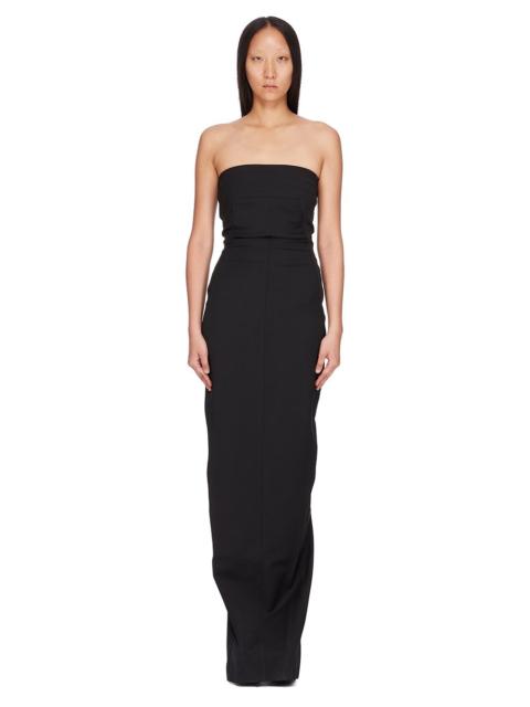 Rick Owens Black Concordians Bustier Maxi Dress