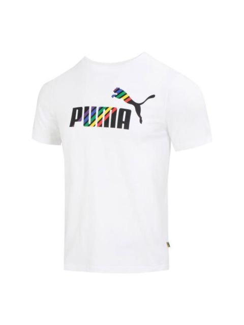 PUMA Ess Printed Regular T-Shirt 'White' 676671-02